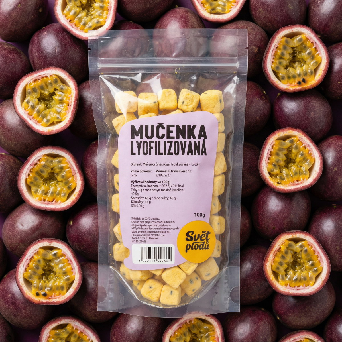 Marakuja lyofilizovaná váha 100g