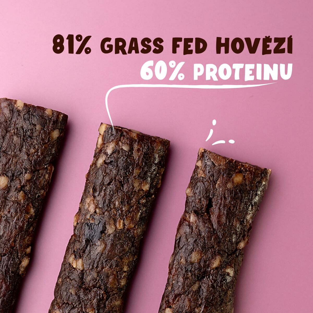 Hovädzia proteínová tyčinka soľ & čierne korenie váha 25g