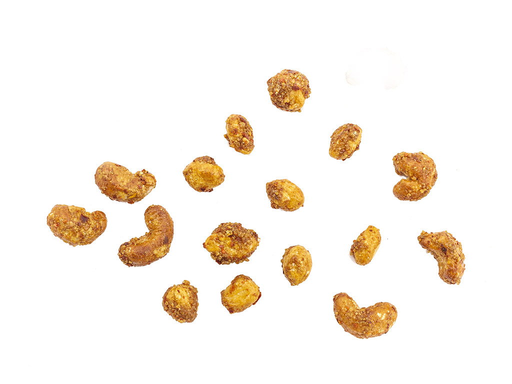 Arašidy a kešu v mede s chilli váha 500g