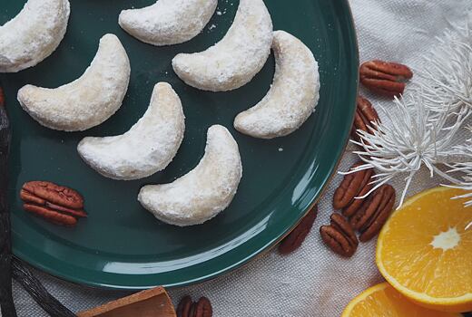 Pekanové rohlíčky s pomerančem