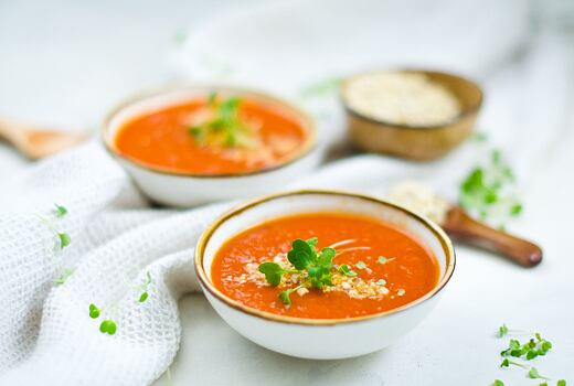 Krémová polévka z pečených rajčat