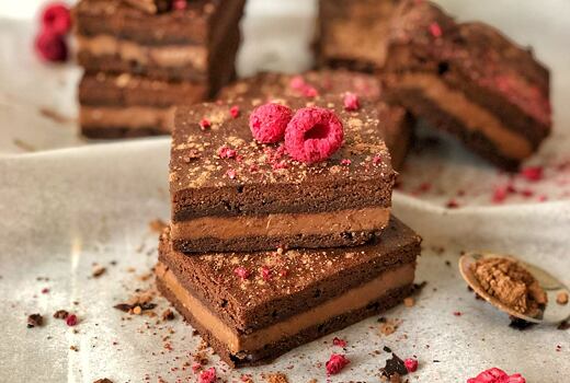 Brownies plnené arašidovým maslom