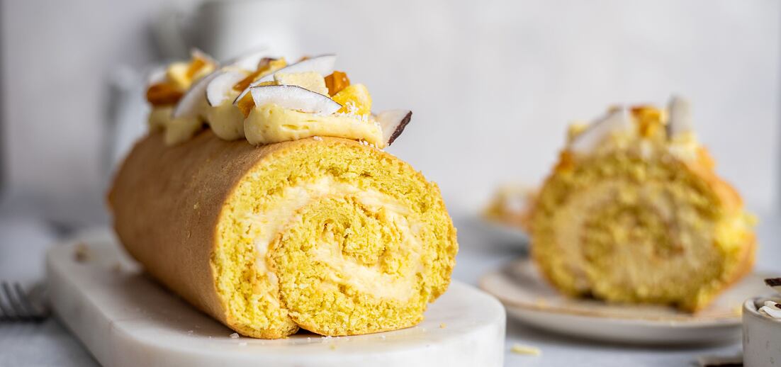 Mangová roláda s kokosem