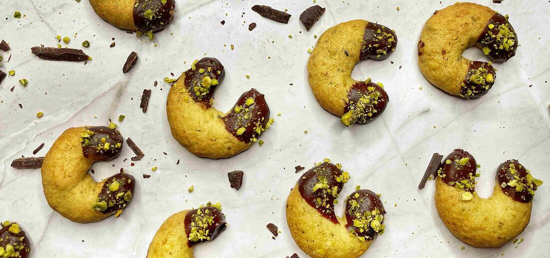 Pistáciové rohlíčky