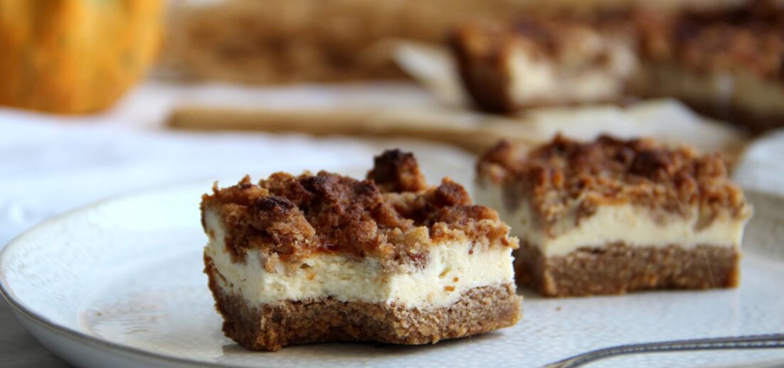 Cheesecake řezy s pekanovými ořechy