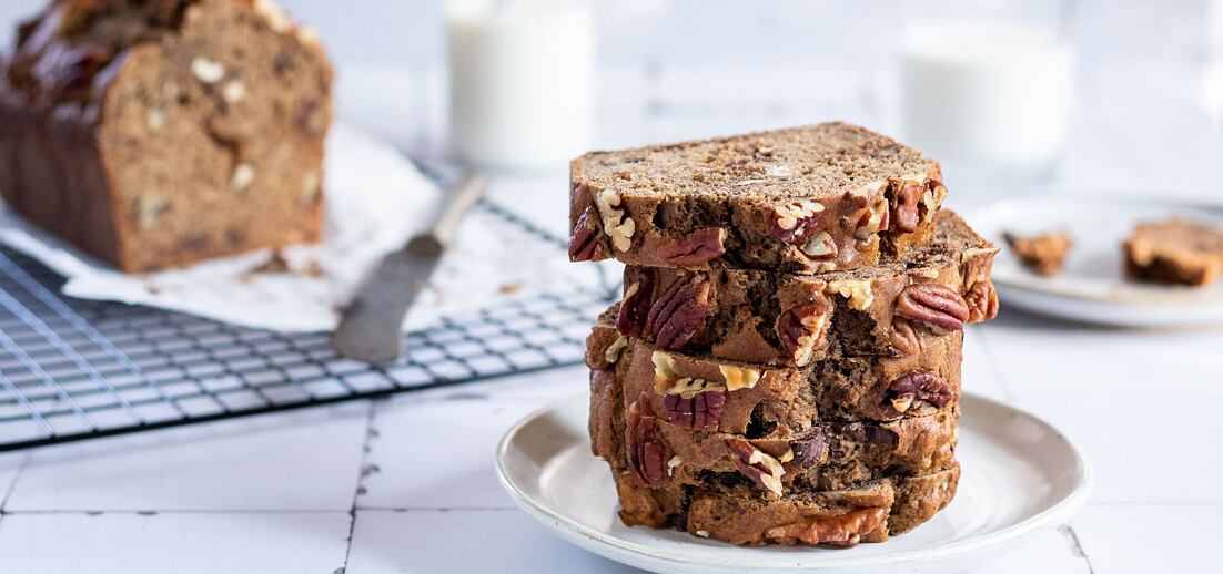 Banana bread s ořechy a čokoládou