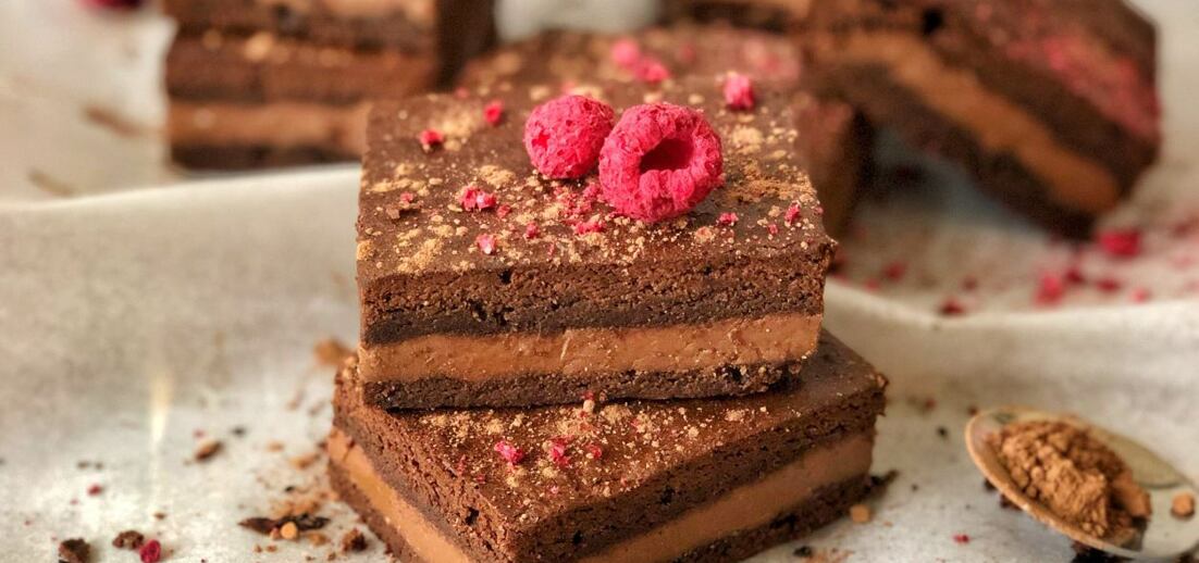 Brownies plnené arašidovým maslom