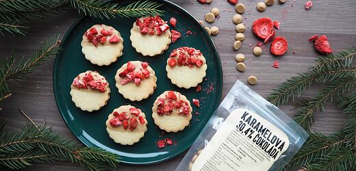 Arašídová kolečka s jahodami