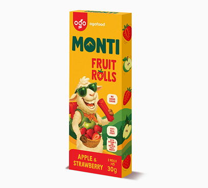 MONTI ovocná trubička jablko & jahoda