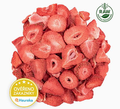 Jahody lyofilizované plátky