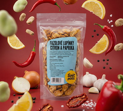 Fazolové lupínky citron a paprika