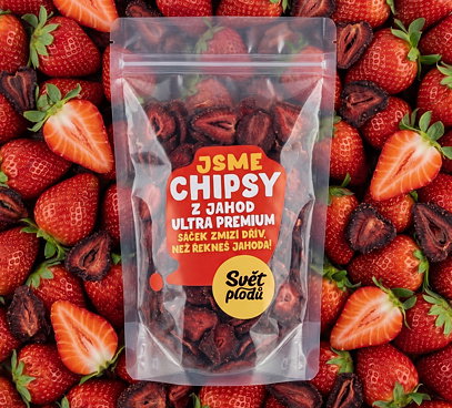 Jahody chipsy Ultra Premium