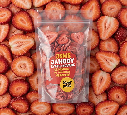 Jahody lyofilizované plátky