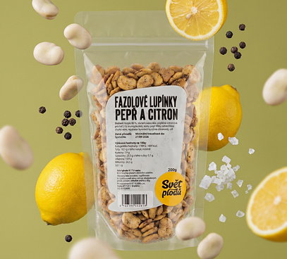 Fazolové lupínky pepř a citron