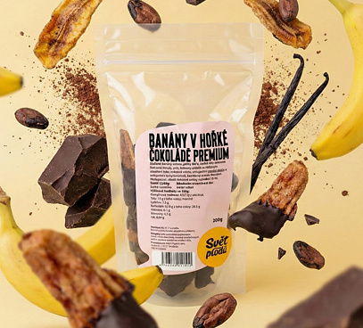 Banány v hořké čokoládě Premium