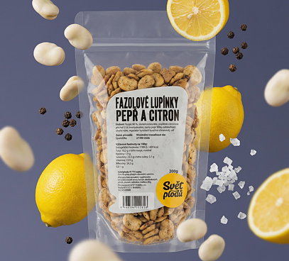 Fazolové lupínky pepř a citron