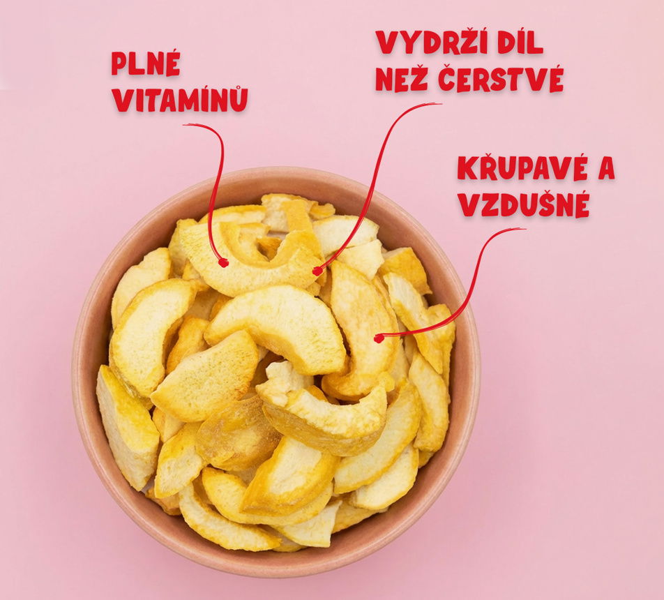 Broskve lyofilizované