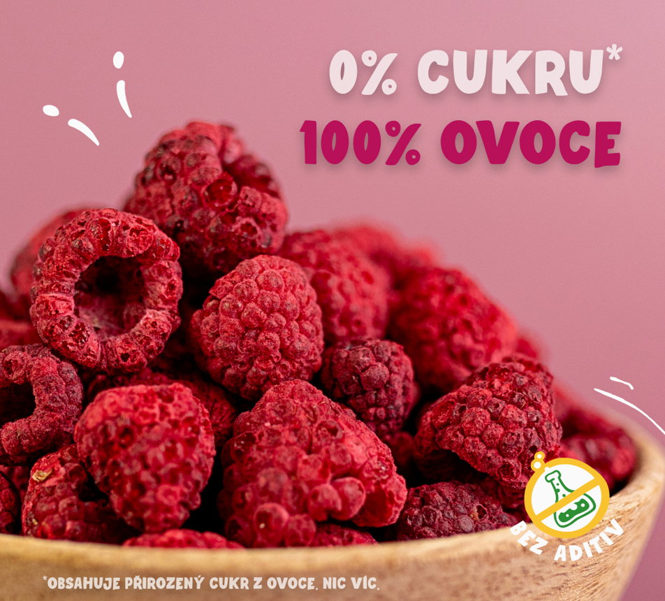 Maliny lyofilizované celé