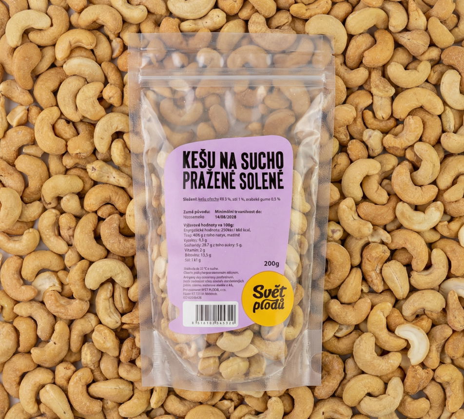 Kešu na sucho pražené solené
