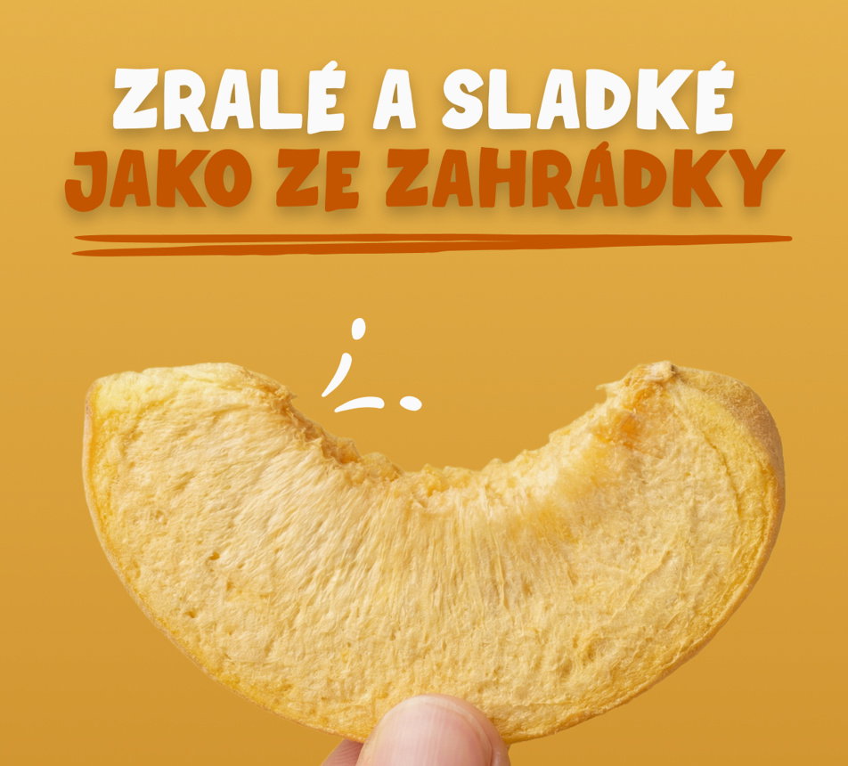 Broskve lyofilizované