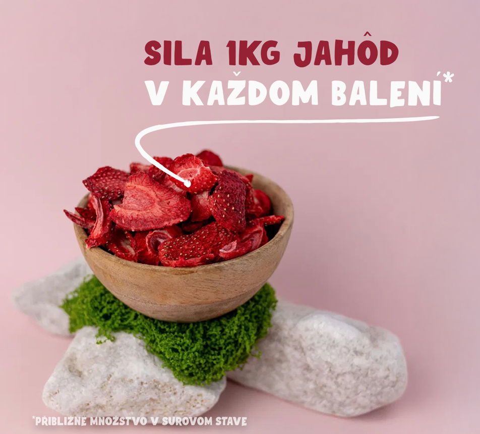 Jahody lyofilizované plátky