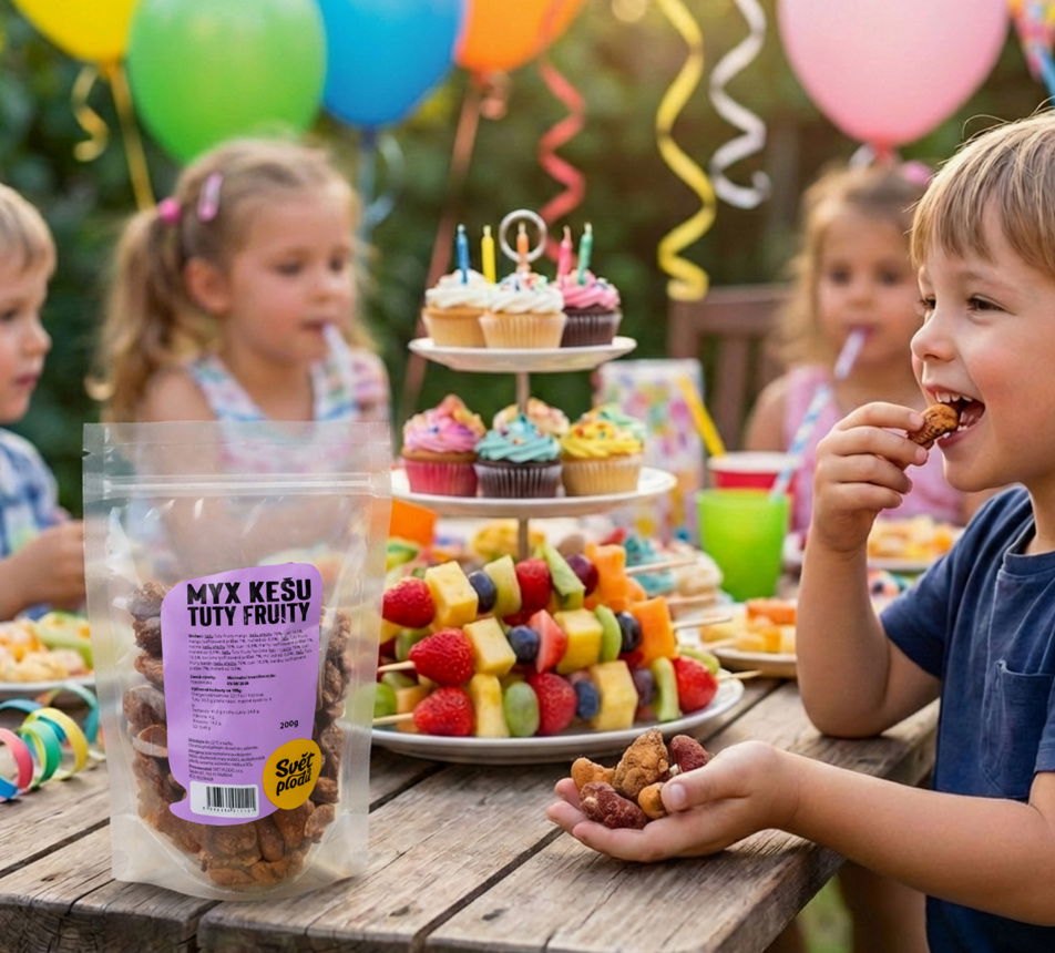 MYX Kešu Tuty Fruity oslava