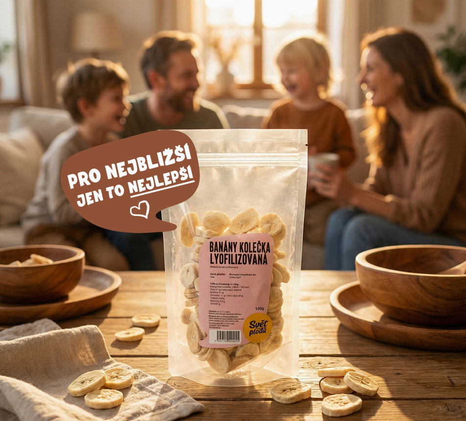 Banány lyofilizovaná kolečka