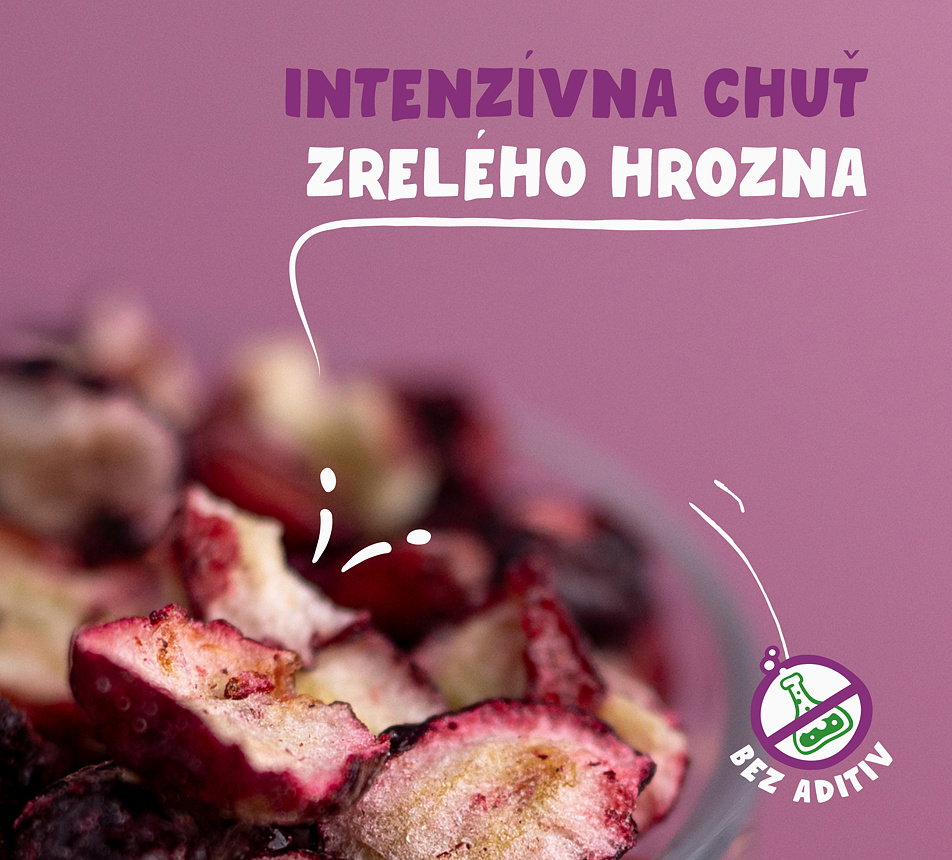 Hrozny červené lyofilizované