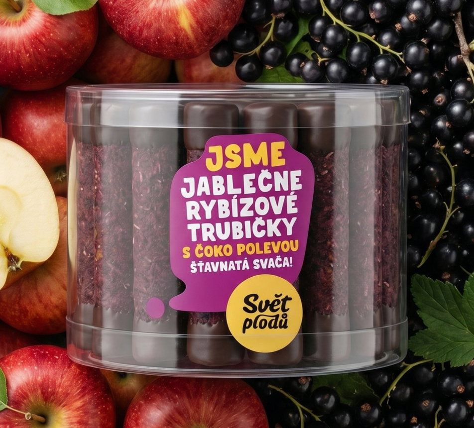 Jablčno-ríbezľové ​​trubičky s čokoládovou polevou