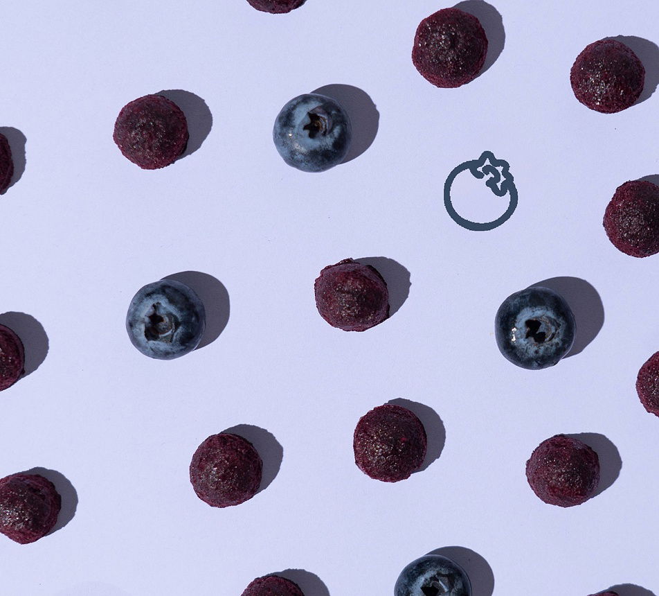 Borůvky mrožený pastel