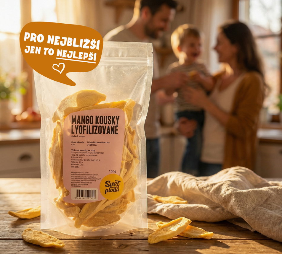 Mango lyofilizované kousky