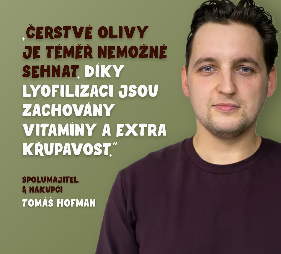 Černé olivy lyofilizované