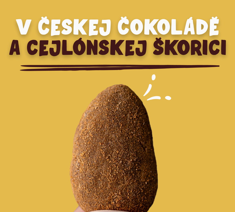 Mandle v mliečnej čokoláde so škoricou