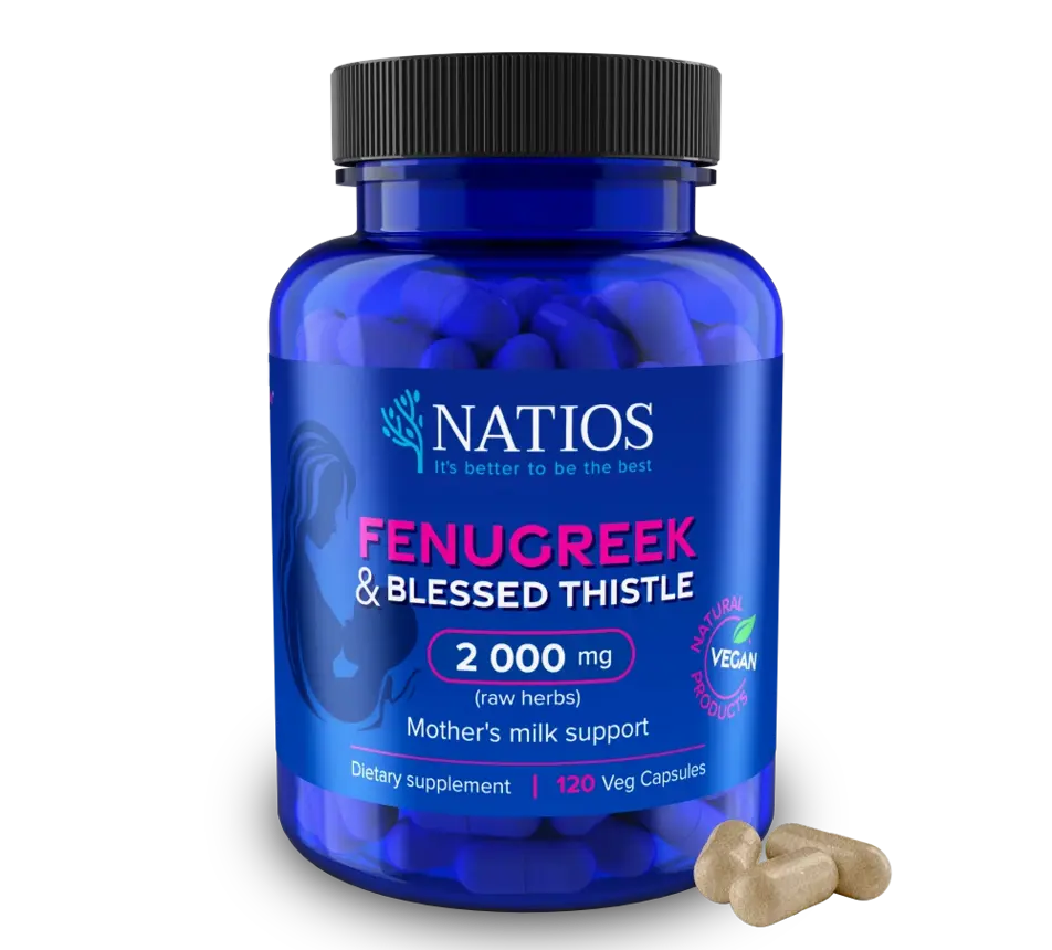 NATIOS Fenugreek & Blessed Thistle Extract, Pískavica & Benedikt