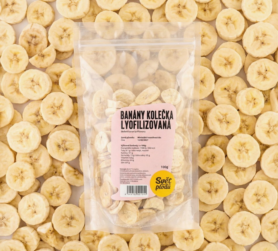 Banány lyofilizovaná kolečka