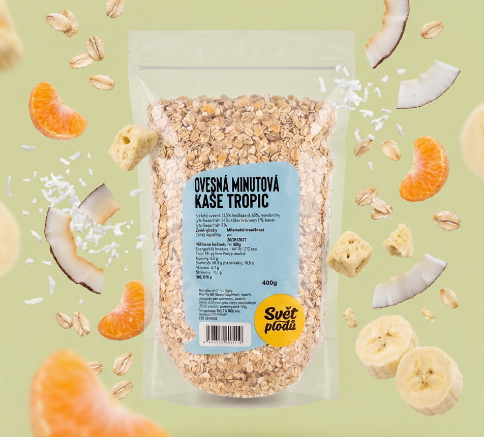 Ovesná minutová kaše tropic