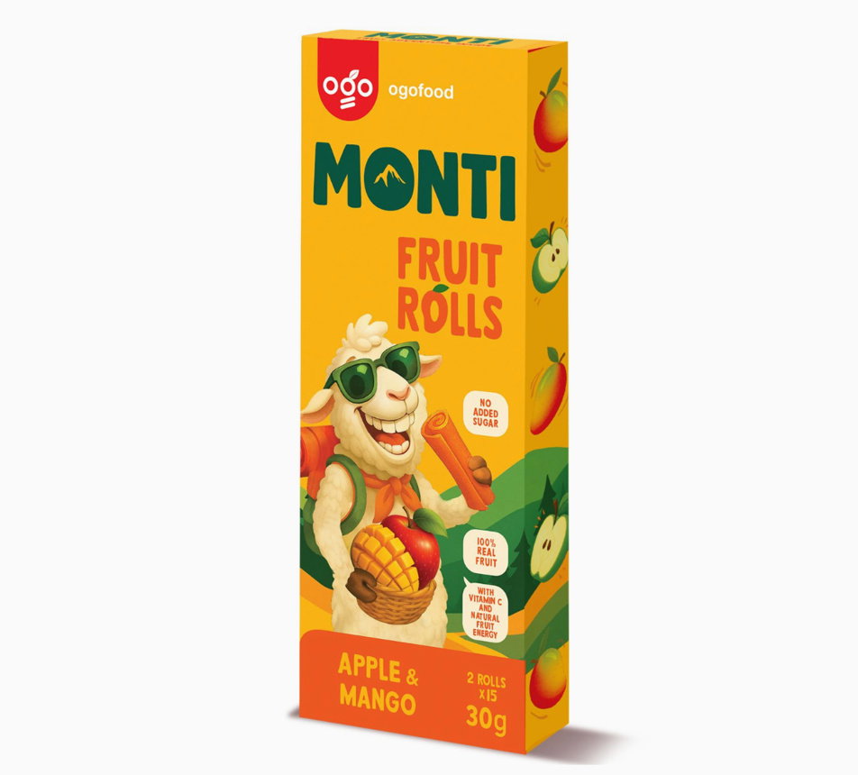 MONTI ovocná trubička jablko & mango