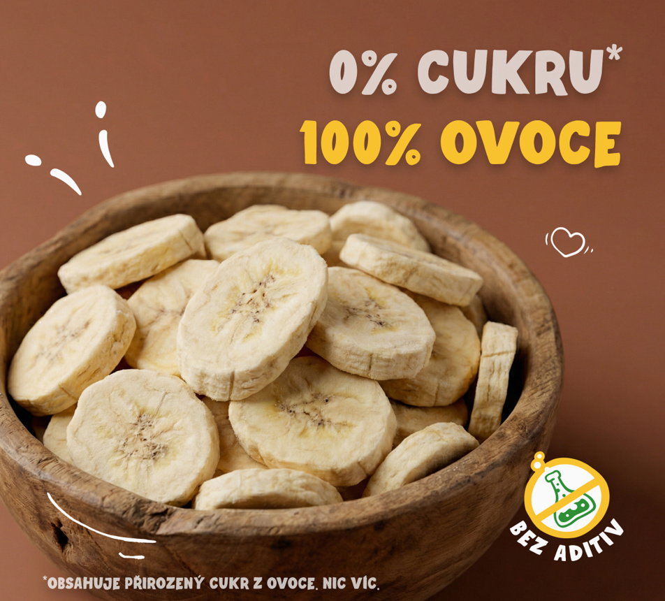 Banány lyofilizovaná kolečka