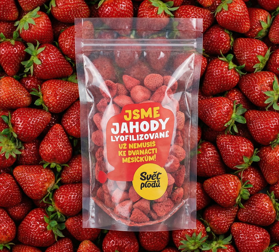 Jahody lyofilizované celé