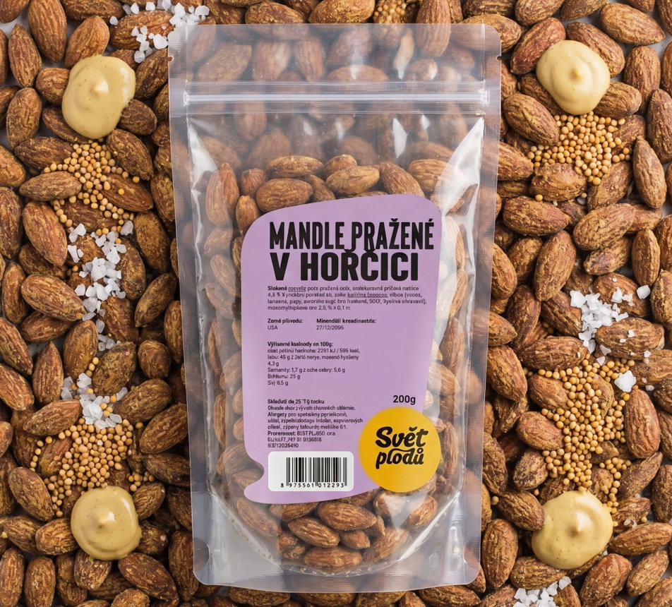 Mandle pražené v hořčici