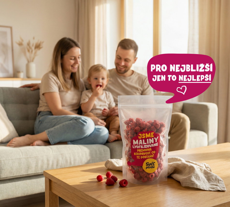 Maliny lyofilizované celé