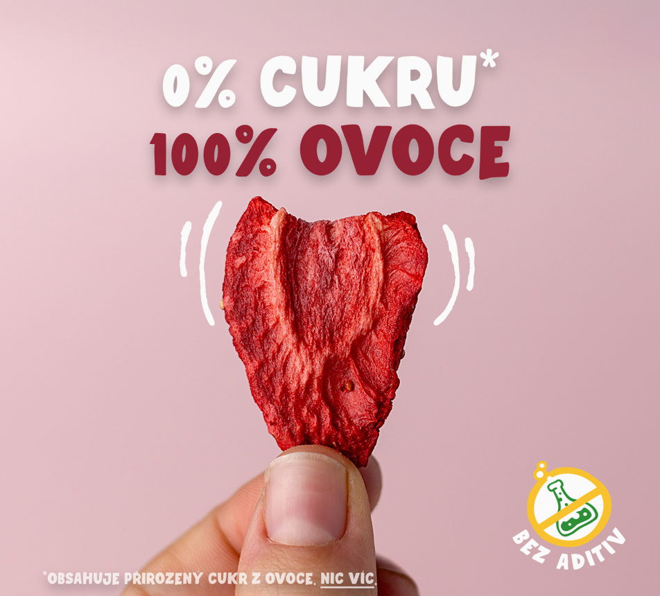 Jahody lyofilizované plátky