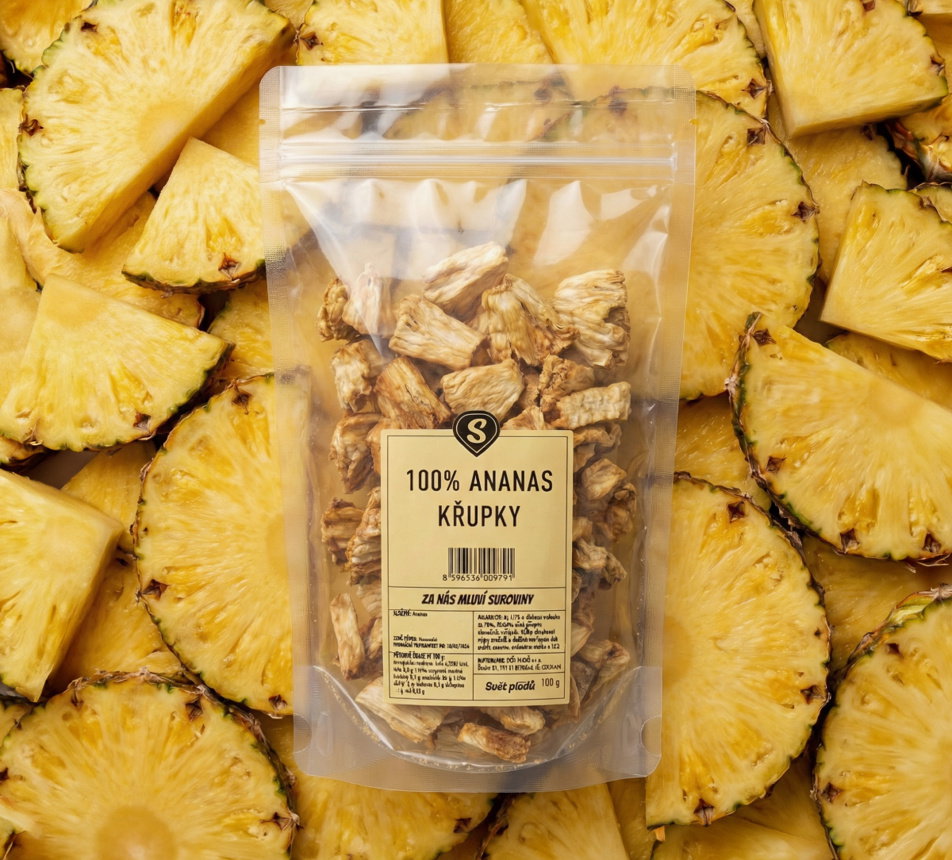 100% Ananas křupky