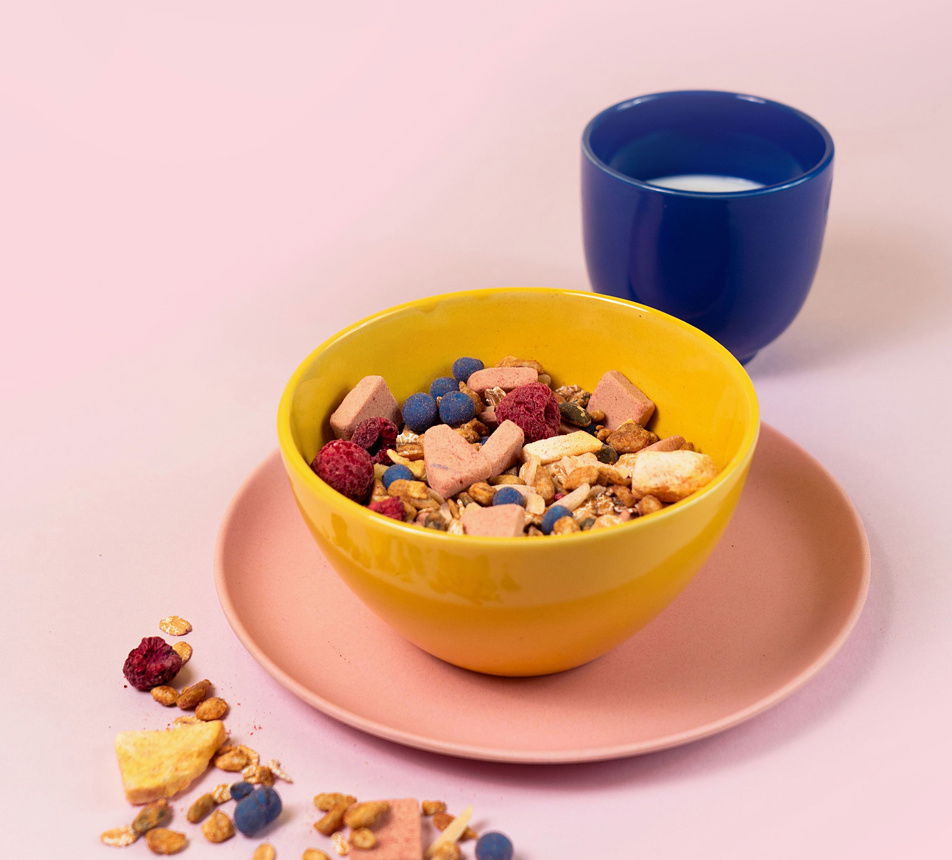 Duhové müsli snídaně 2