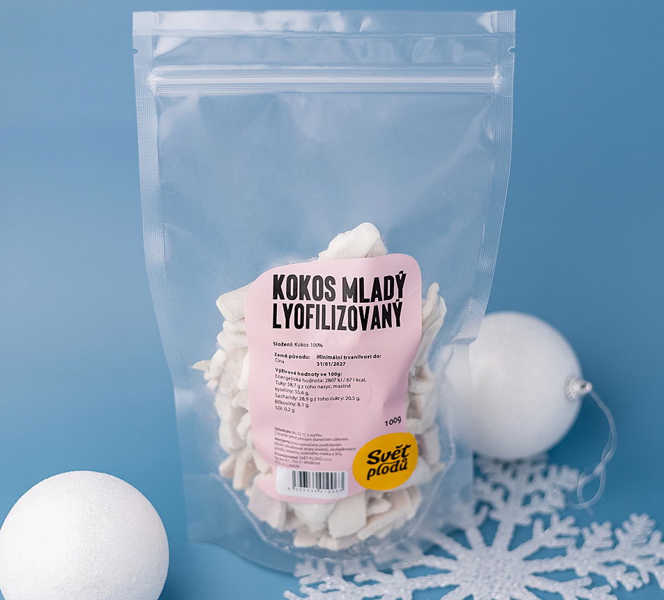 Kokos lyofilizovaný kocky