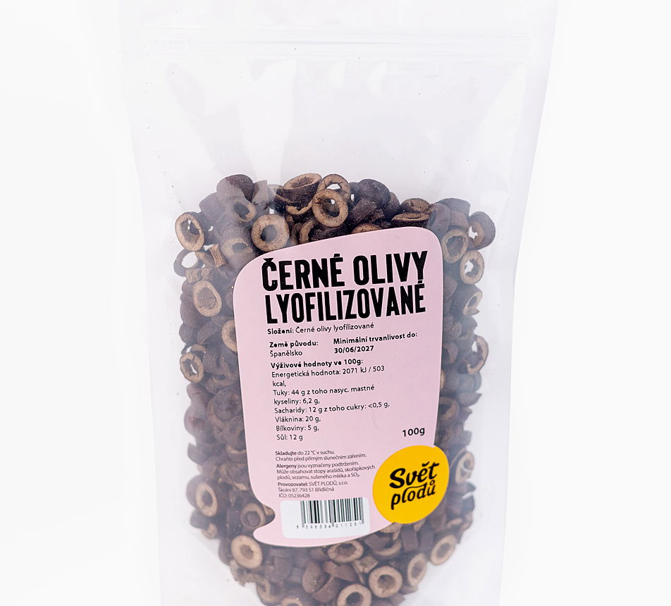 Černé olivy lyofilizované