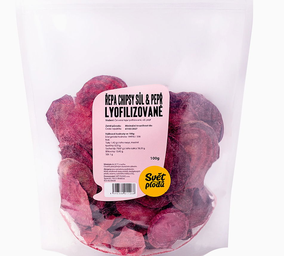 Řepa chipsy sůl & pepř lyofilizované balení