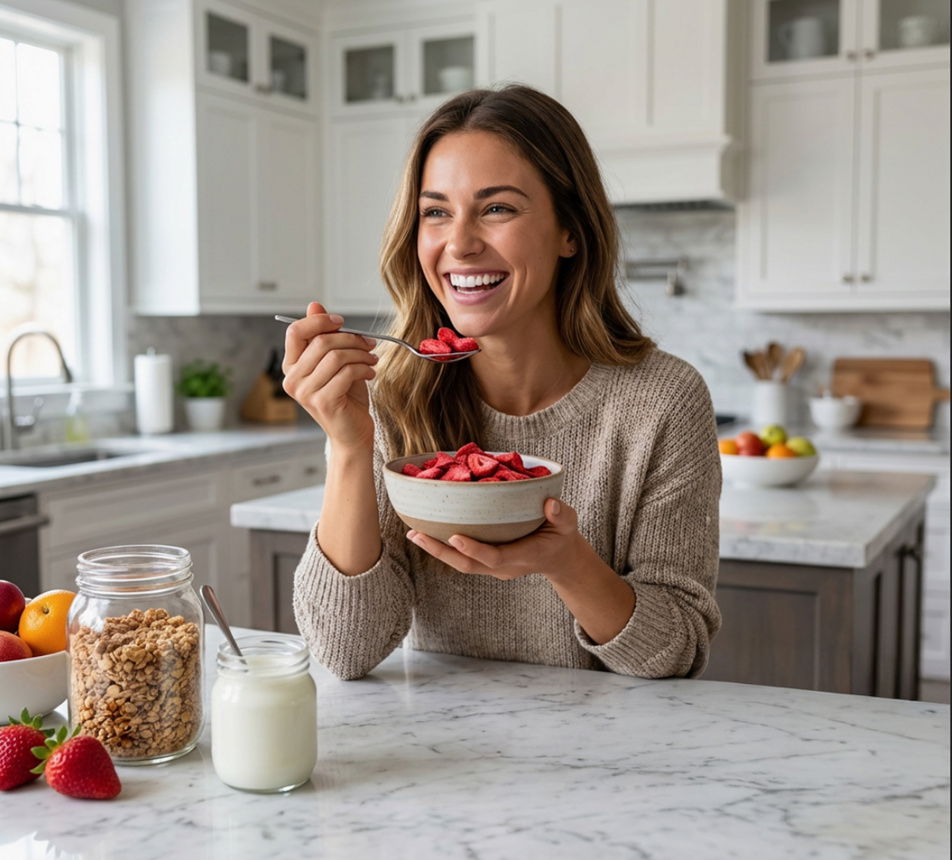 Jahody lyofilizované plátky