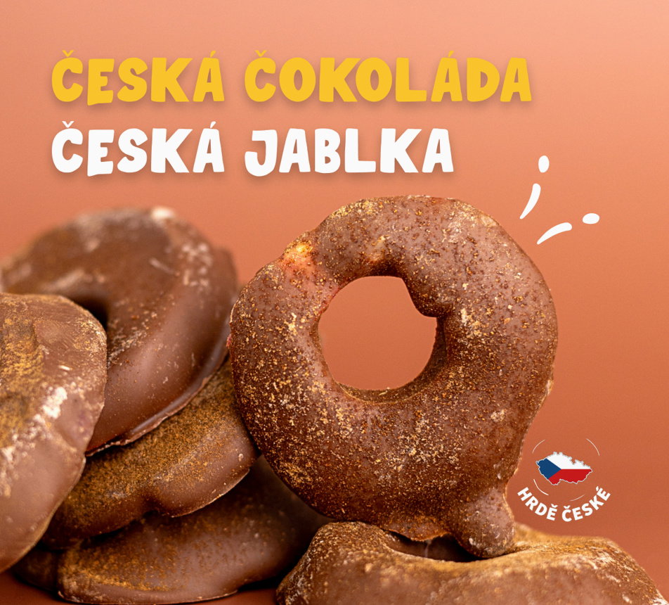 Jablka v mléčné čokoládě Premium