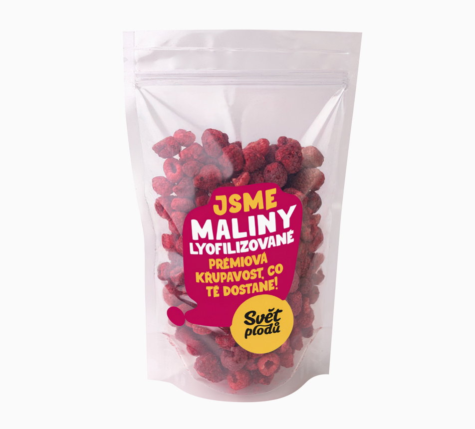 Maliny lyofilizované celé